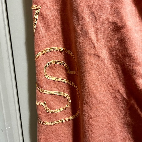Victoria’s Secret orange boyfriend sweatpants with sequins - Picture 5 of 10